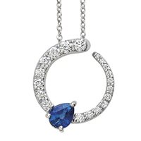 Necklace Valentina Callegher Woman in Gold Zaffiro 0.40 Ct 11176SG0ZF - 11176SG0ZF